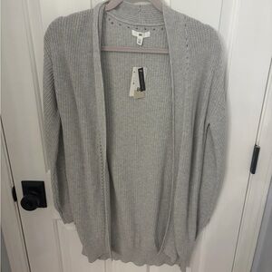 BP Grey Light Heather Open Front Cardigan